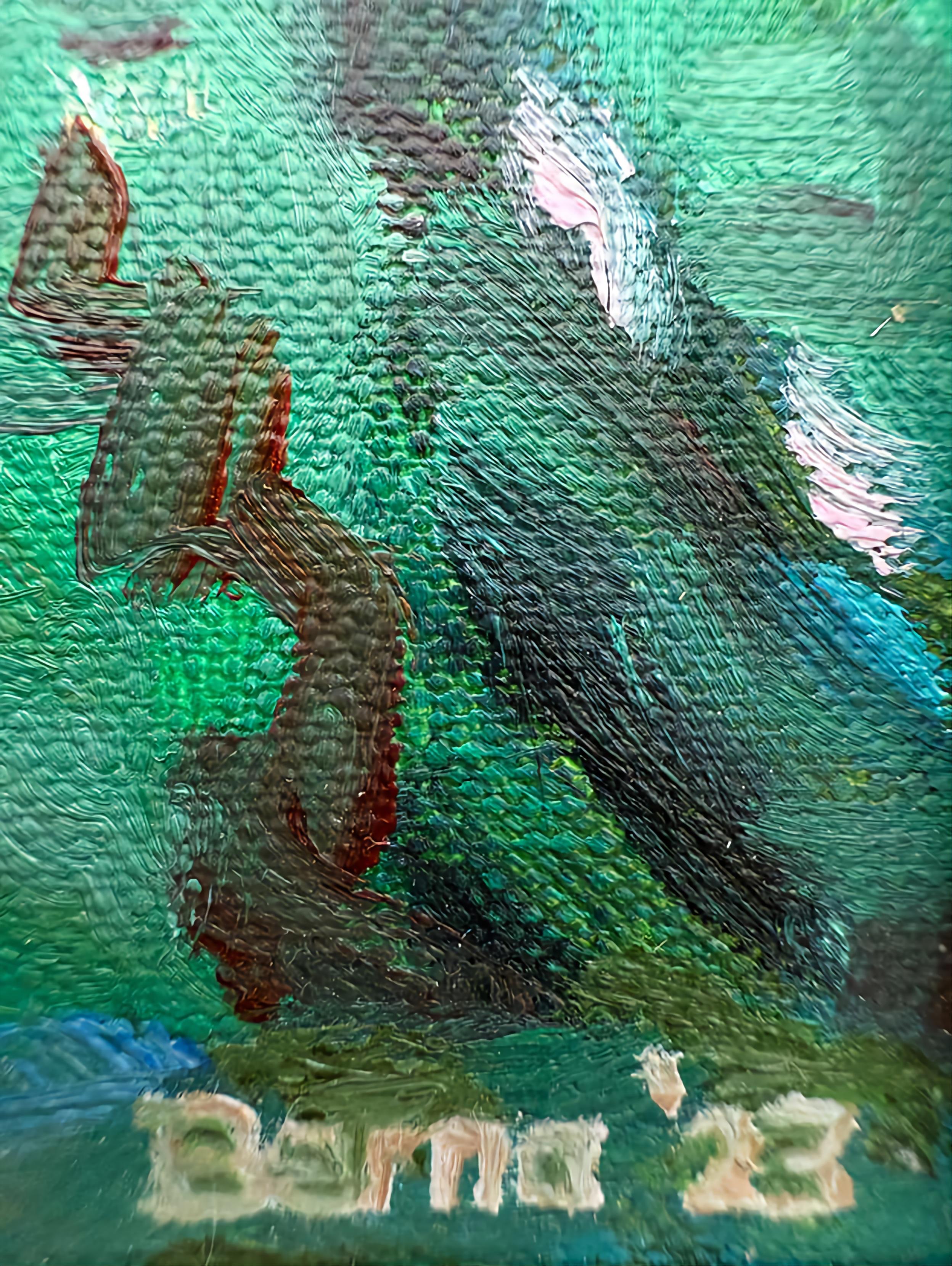 Contemporary Expressionist Oil on Linen. Chêne de Bastigales