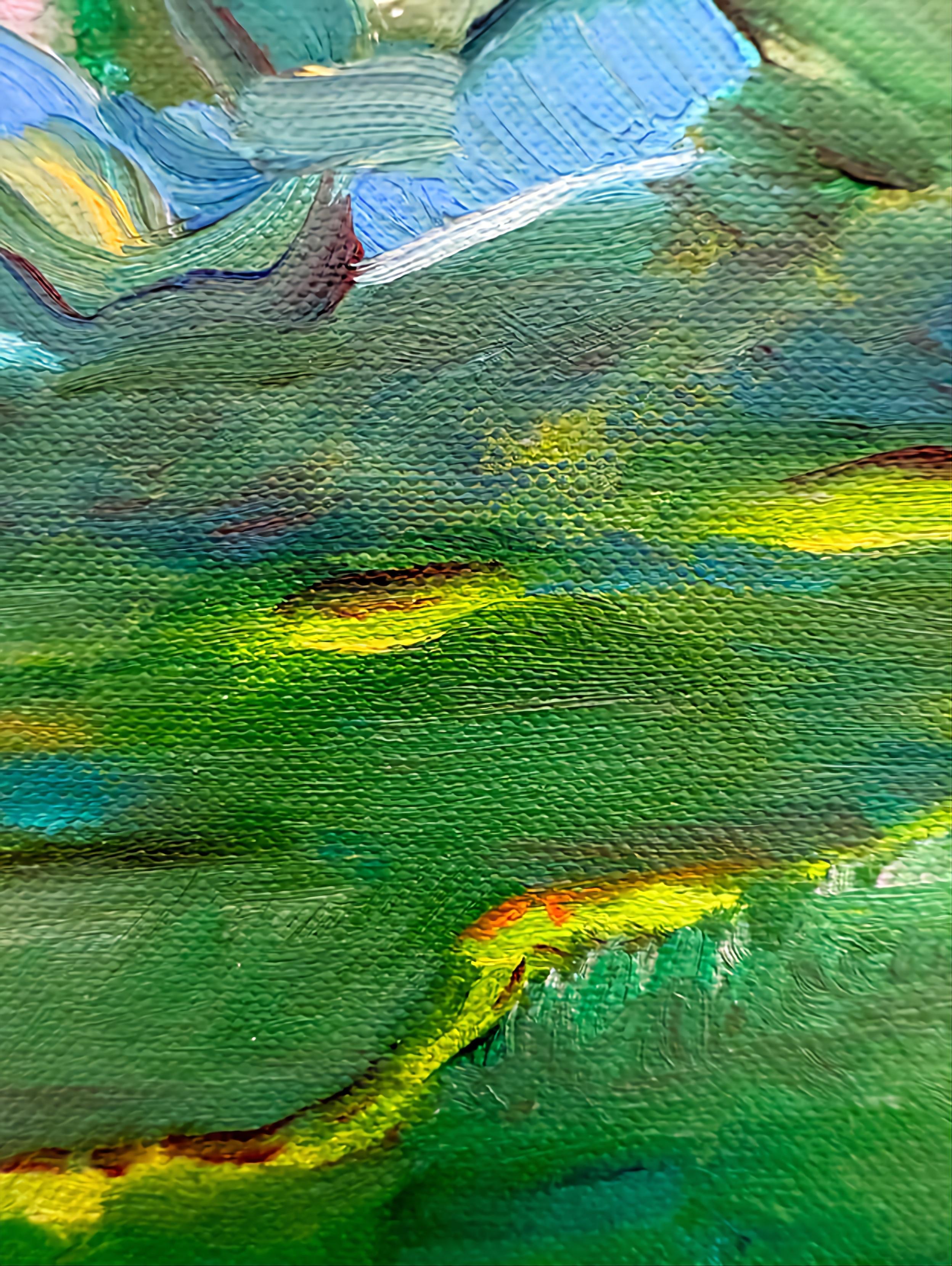 Contemporary Expressionist Oil on Linen. Chêne de Bastigales
