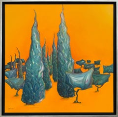 Contemporary Provençal Landscape. Oil on Canvas. 'Le Cri'.