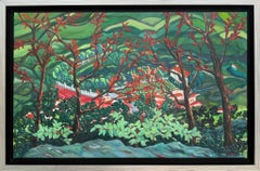Contemporary Provençal Landscape. Oil on Canvas. 'Vue sur Entrecasteaux'. .