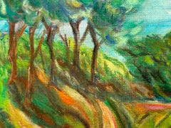 Zeitgenössische provenzalische Landschaft. Pastell auf Leinwand. „Vague, (Pastell A)“.