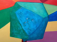 Intermezzo 2. Abstract Geometric Oil on Canvas Landscape.