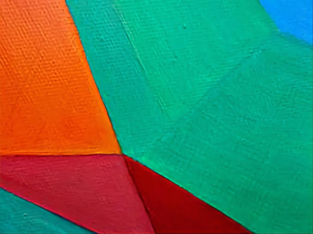 Intermezzo 2. Paesaggio astratto geometrico olio su tela. in vendita 1