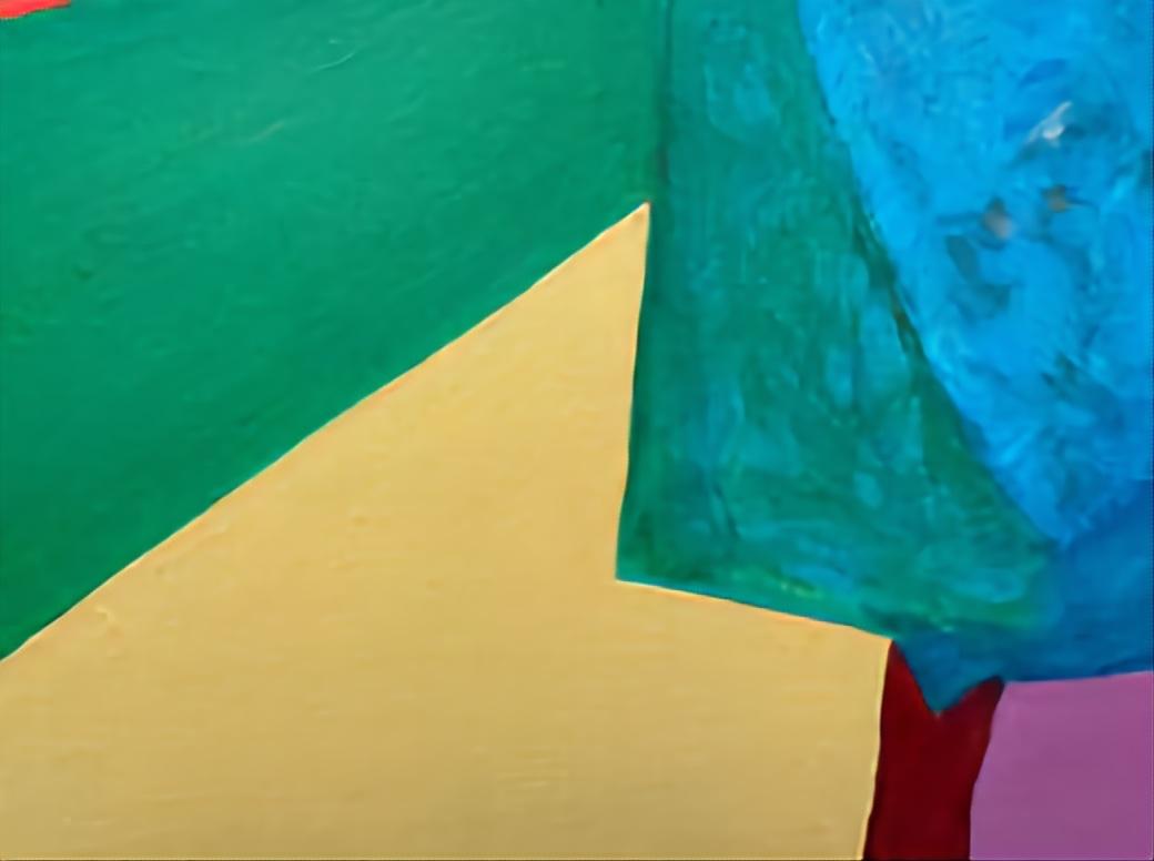 Intermezzo 2. Paesaggio astratto geometrico olio su tela. in vendita 3