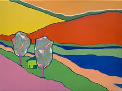Intermezzo 8. Paisaje abstracto contemporáneo en color. Óleo sobre lienzo.