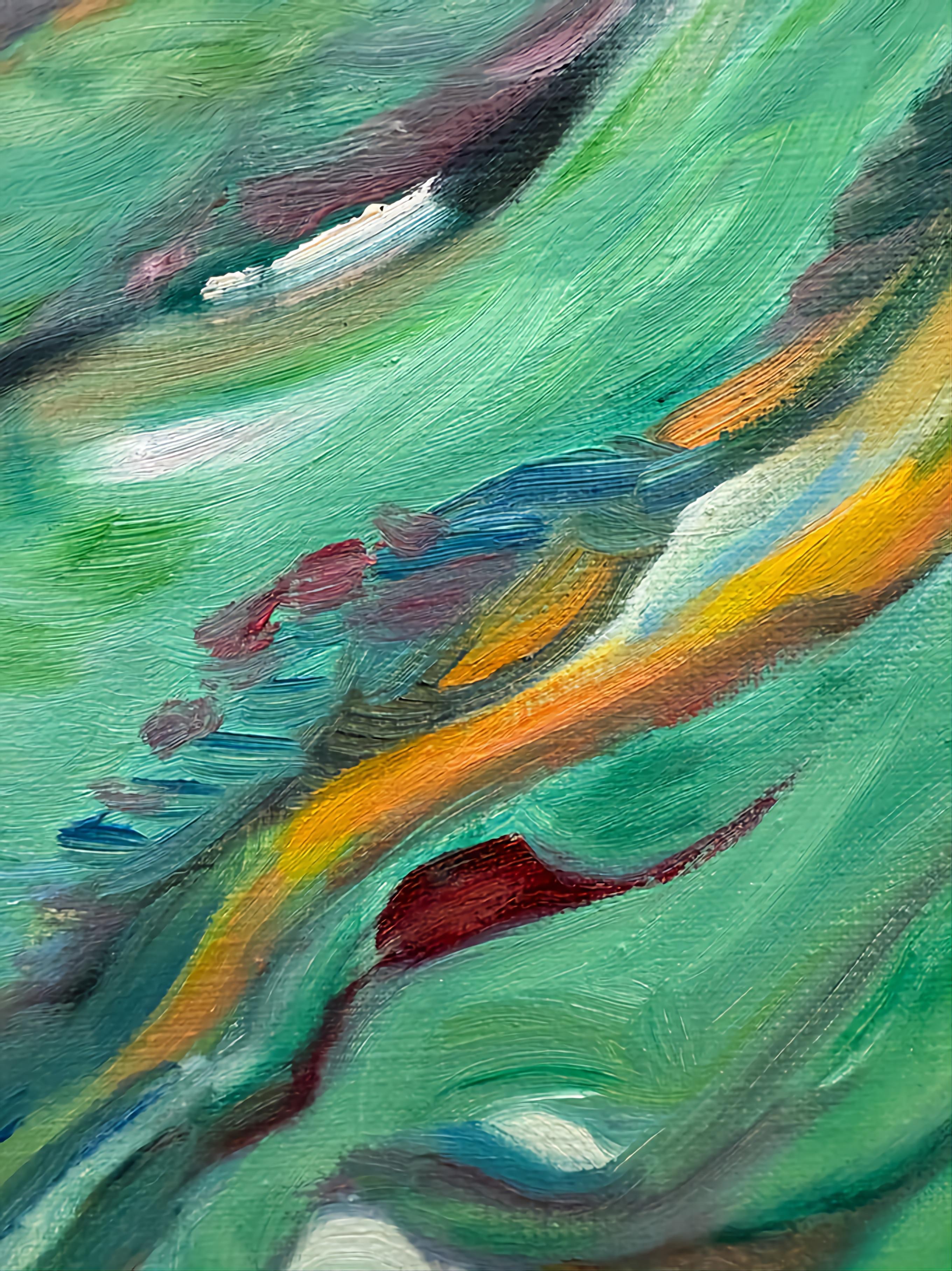 Large Contemporary Expressionist/Fauvist Oil on Linen. 'Le Haut St Jean'. 6