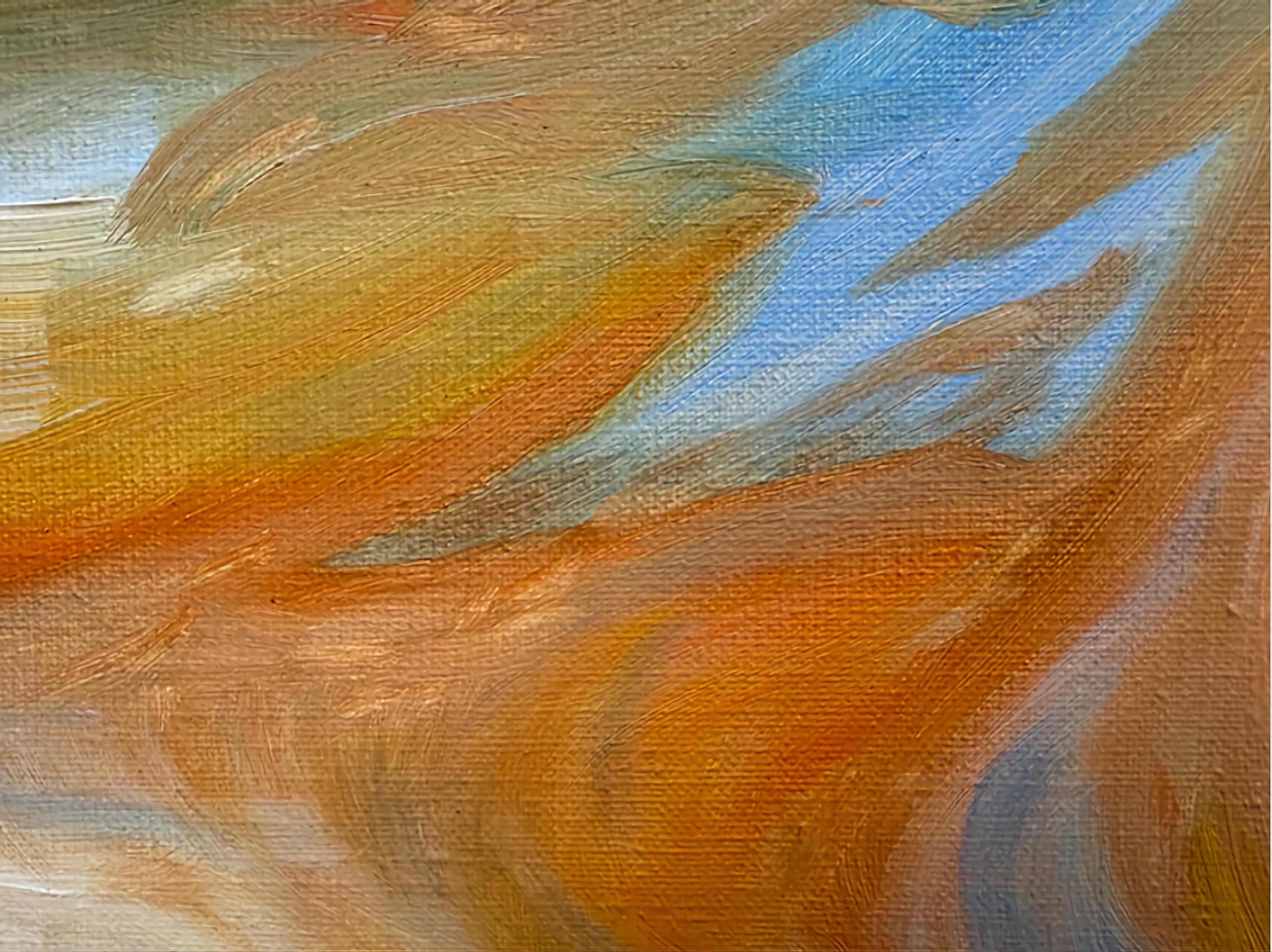 Large Contemporary Expressionist/Fauvist Oil on Linen. 'Le Haut St Jean'. 8