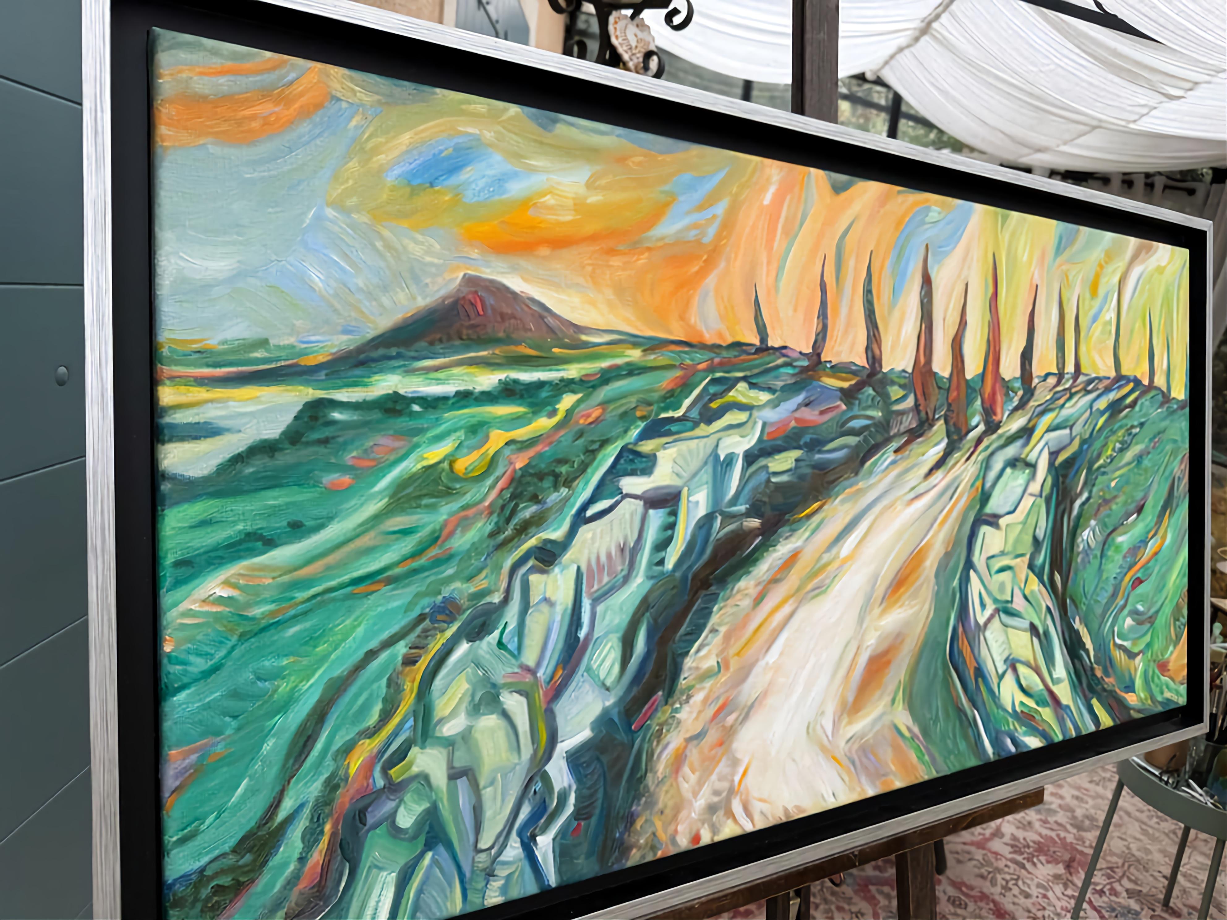 Large Contemporary Expressionist/Fauvist Oil on Linen. 'Le Haut St Jean'. 12