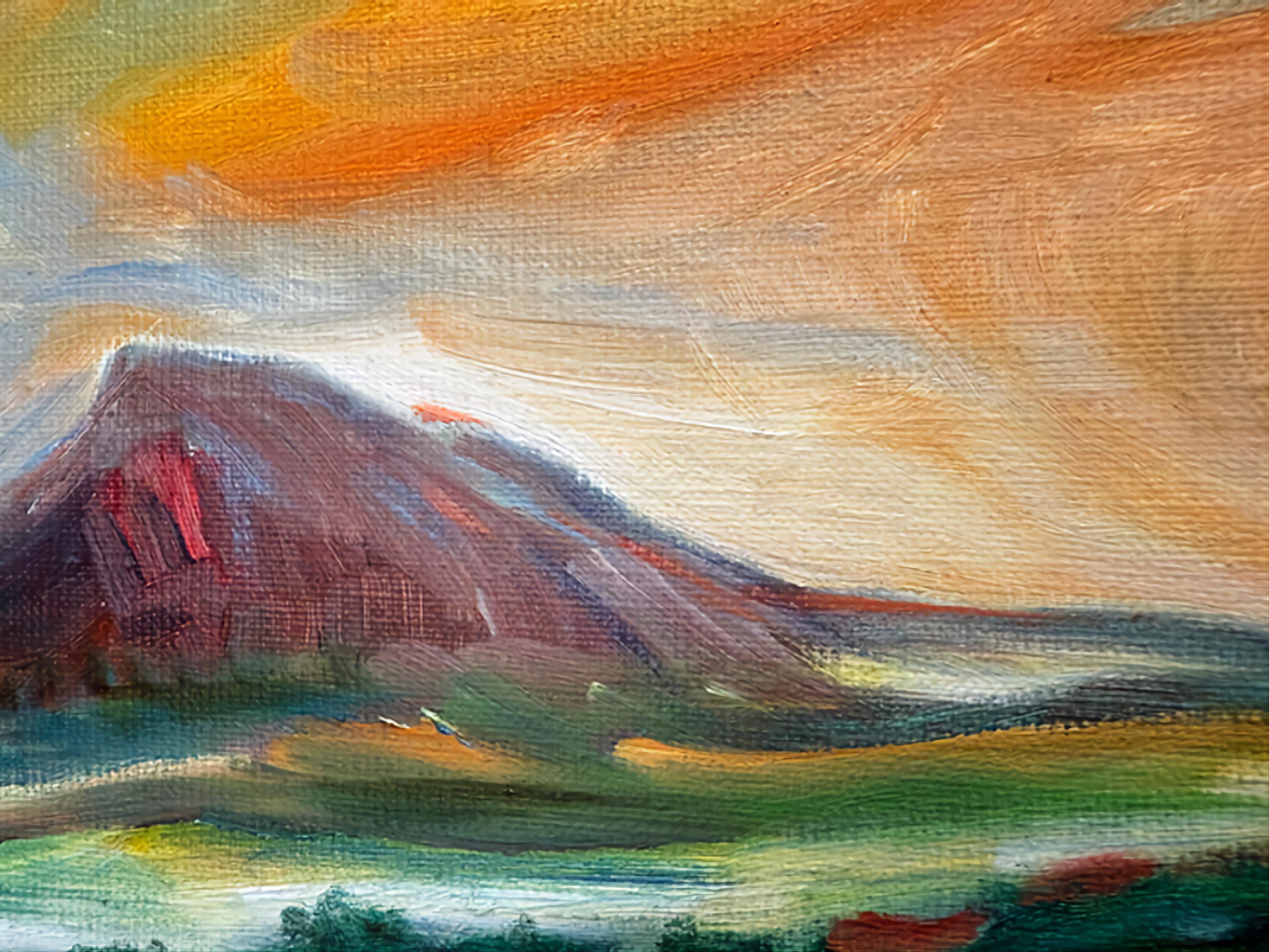 Large Contemporary Expressionist/Fauvist Oil on Linen. 'Le Haut St Jean'. 1