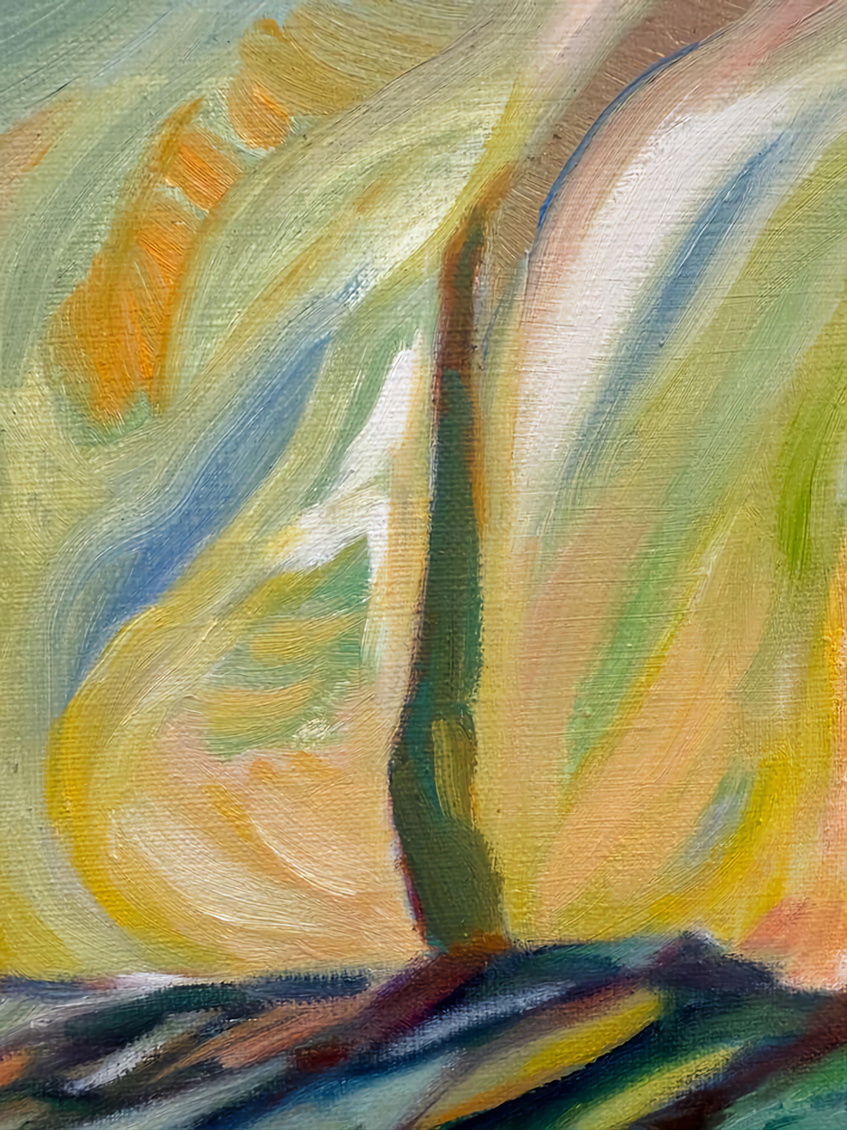 Large Contemporary Expressionist/Fauvist Oil on Linen. 'Le Haut St Jean'. 3