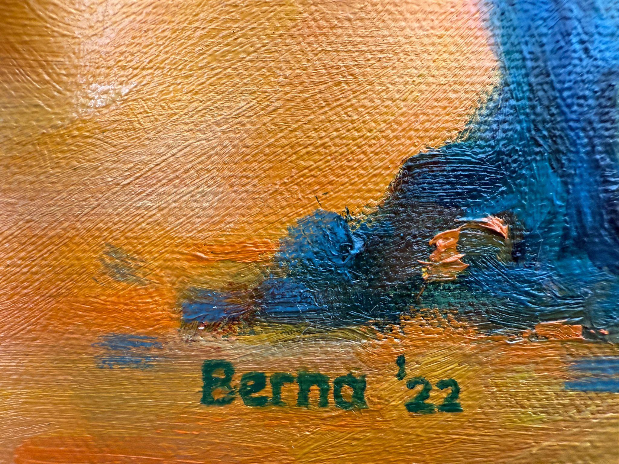 Zeitgenössische abstrakt-expressionistische Farbfeld-Landschaft. 'Danse d'Hiver'. (Sonstige Kunststile), Painting, von Bernadette van Baarsen