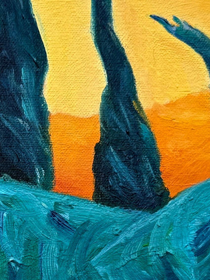 Zeitgenössische abstrakt-expressionistische Farbfeld-Landschaft. 'Danse d'Hiver'. im Angebot 1