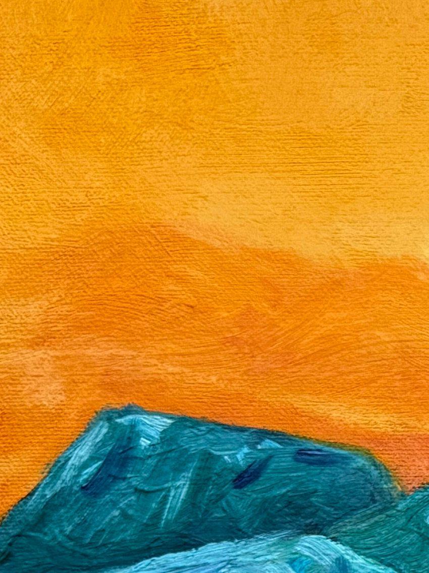 Zeitgenössische abstrakt-expressionistische Farbfeld-Landschaft. 'Danse d'Hiver'. im Angebot 2