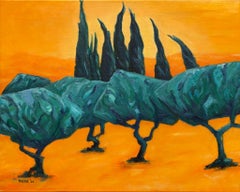 Zeitgenössische abstrakt-expressionistische Farbfeld-Landschaft. 'Danse d'Hiver'.
