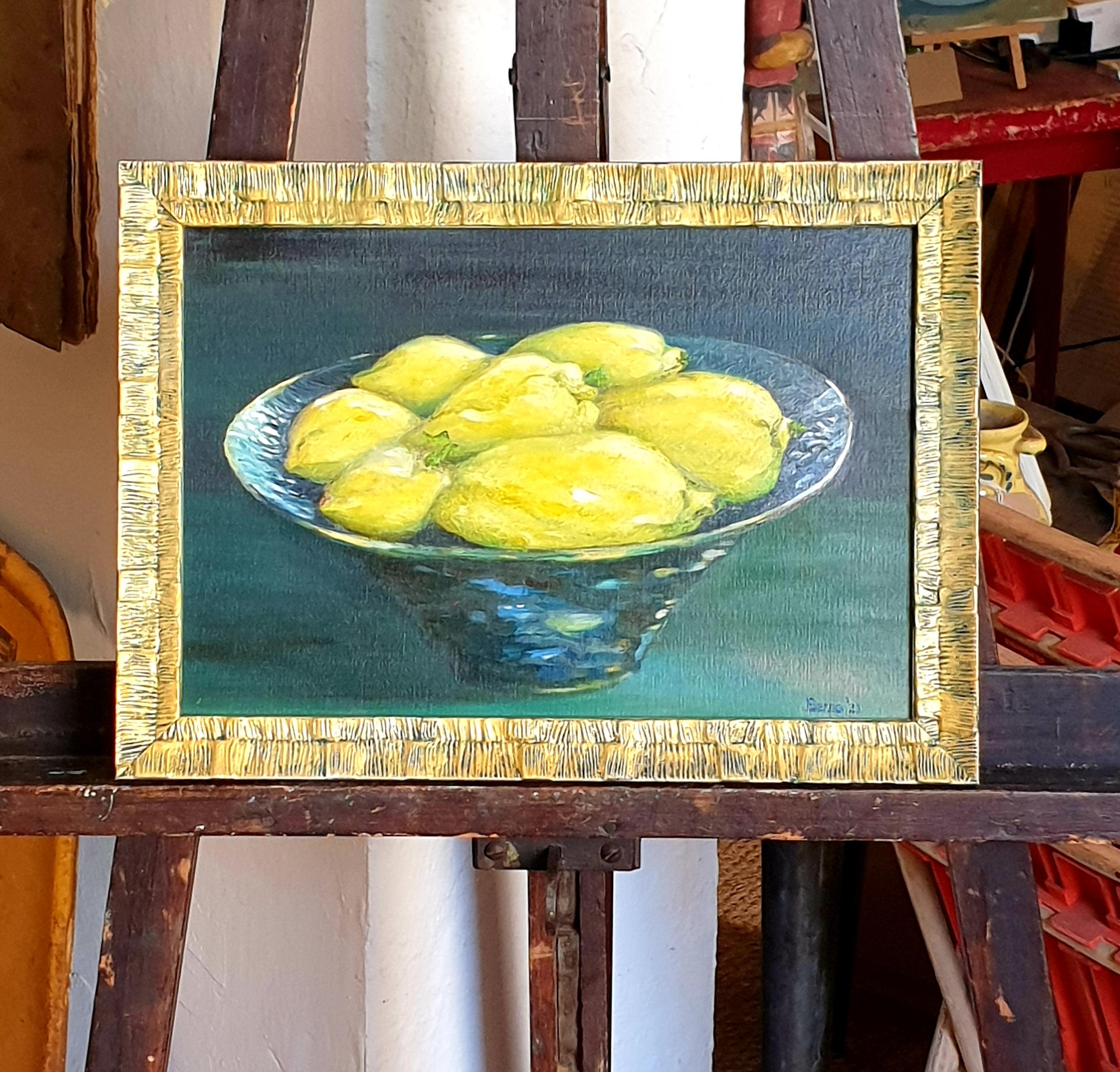 Contemporary Realist Still-Life Oil of Lemons. 'Citrons de Barbara'. For Sale 11