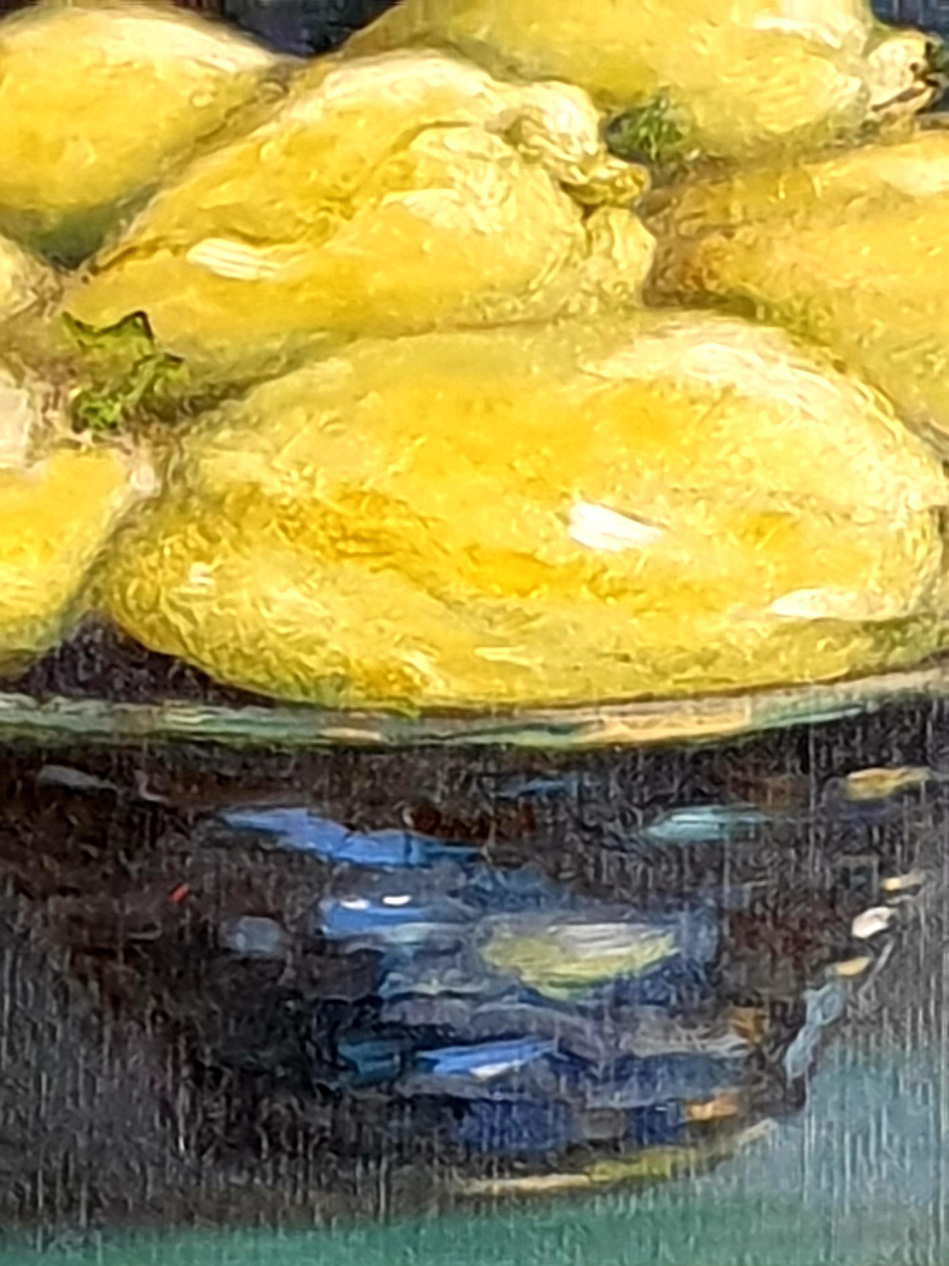 Contemporary Realist Still-Life Oil of Lemons. 'Citrons de Barbara'. For Sale 3