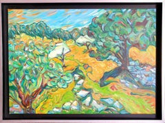 "Terranque", acrylique contemporaine d'expressionnisme abstrait sur toile.
