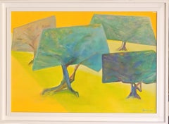 Die vier Schwestern. Zeitgenössisches expressionistisches Acryl auf Baumwoll-Leinwand.