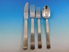 Bernadotte by Georg Jensen Stainless Steel Flatware Set 12 Service 60 Pcs Unused