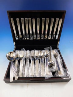 Bernadotte by Georg Jensen Stainless Steel Flatware Set 12 Service 62 Pcs Unused