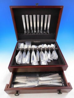 Bernadotte by Georg Jensen Sterling Silver Flatware Set Service 40 Pcs Dinner