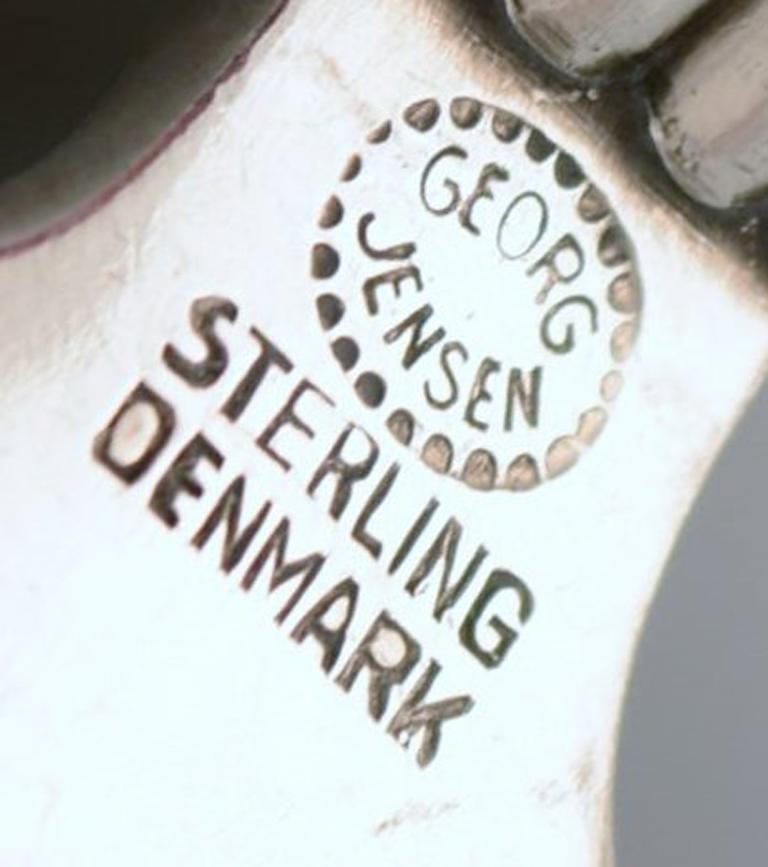 Scandinavian Modern Bernadotte Silverware Georg Jensen Bouillon Spoon, 12 in Stock For Sale