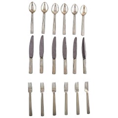 Bernadotte Silverware Georg Jensen Complete Dinner Service for 6 People