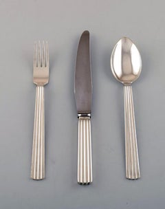 Bernadotte Silverware Georg Jensen Sterling Silver Complete Dinner Service
