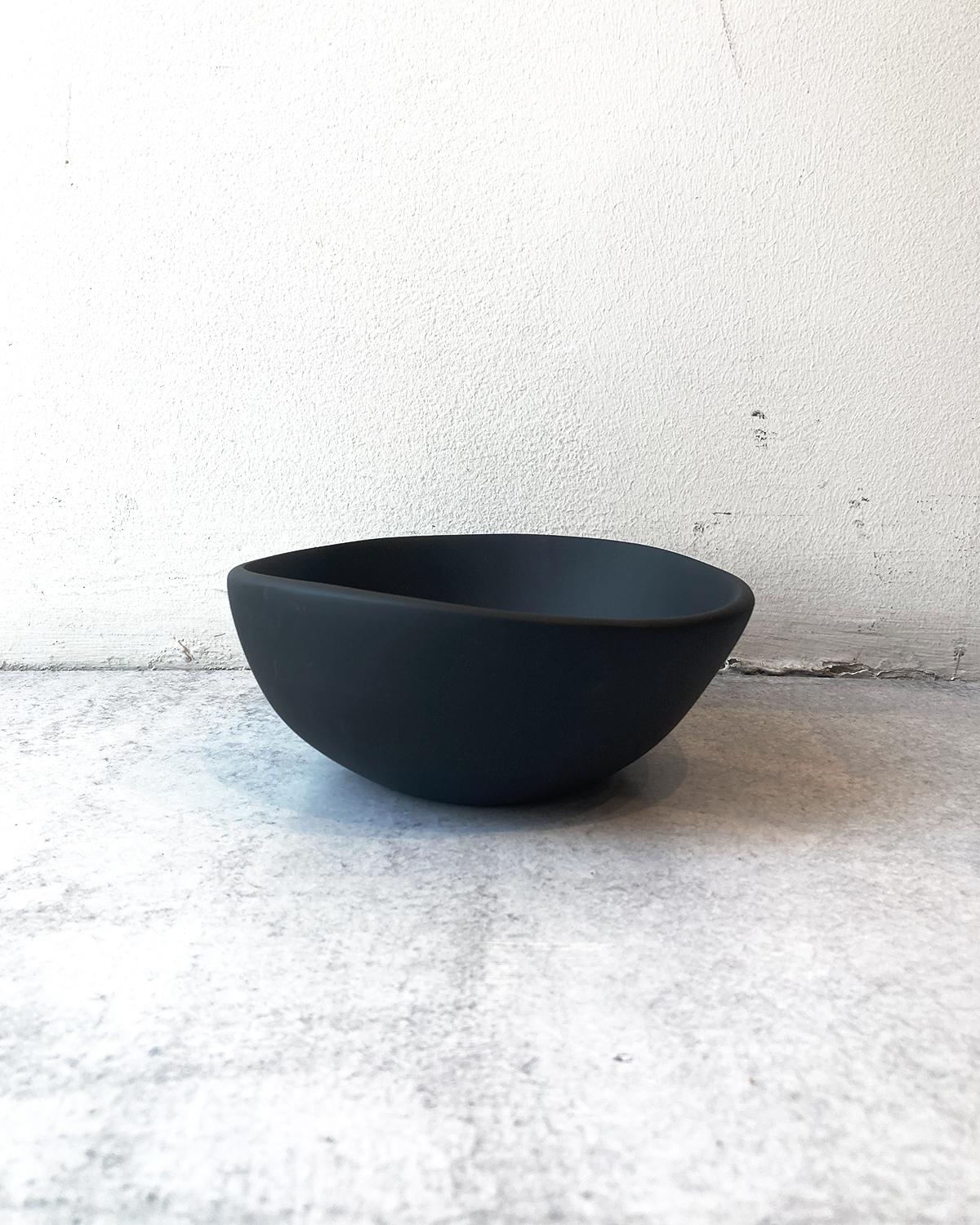 Pre-Columbian Bernal Black Organic Resin Bowl by Baron y Vicario