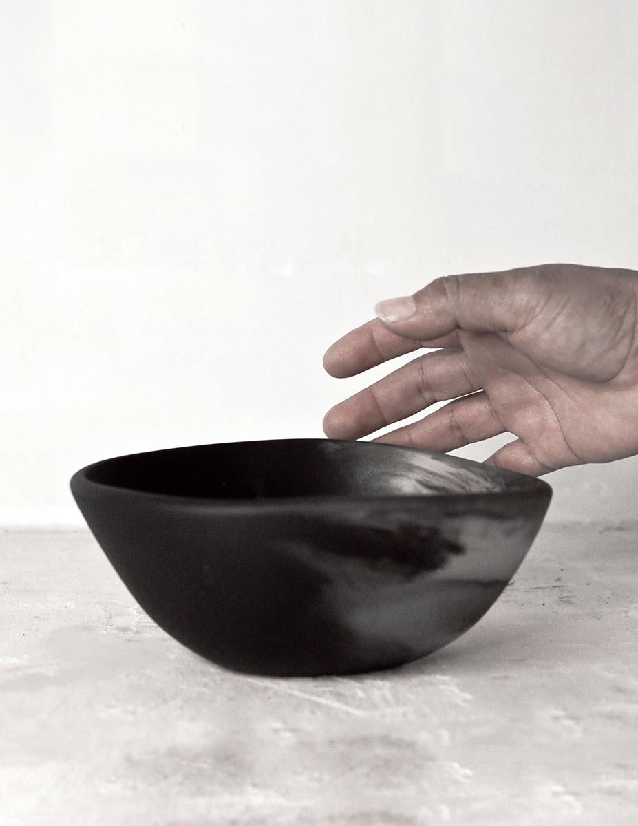 Bernal Black Organic Resin Bowl by Baron y Vicario In New Condition In West Hollywood, CA