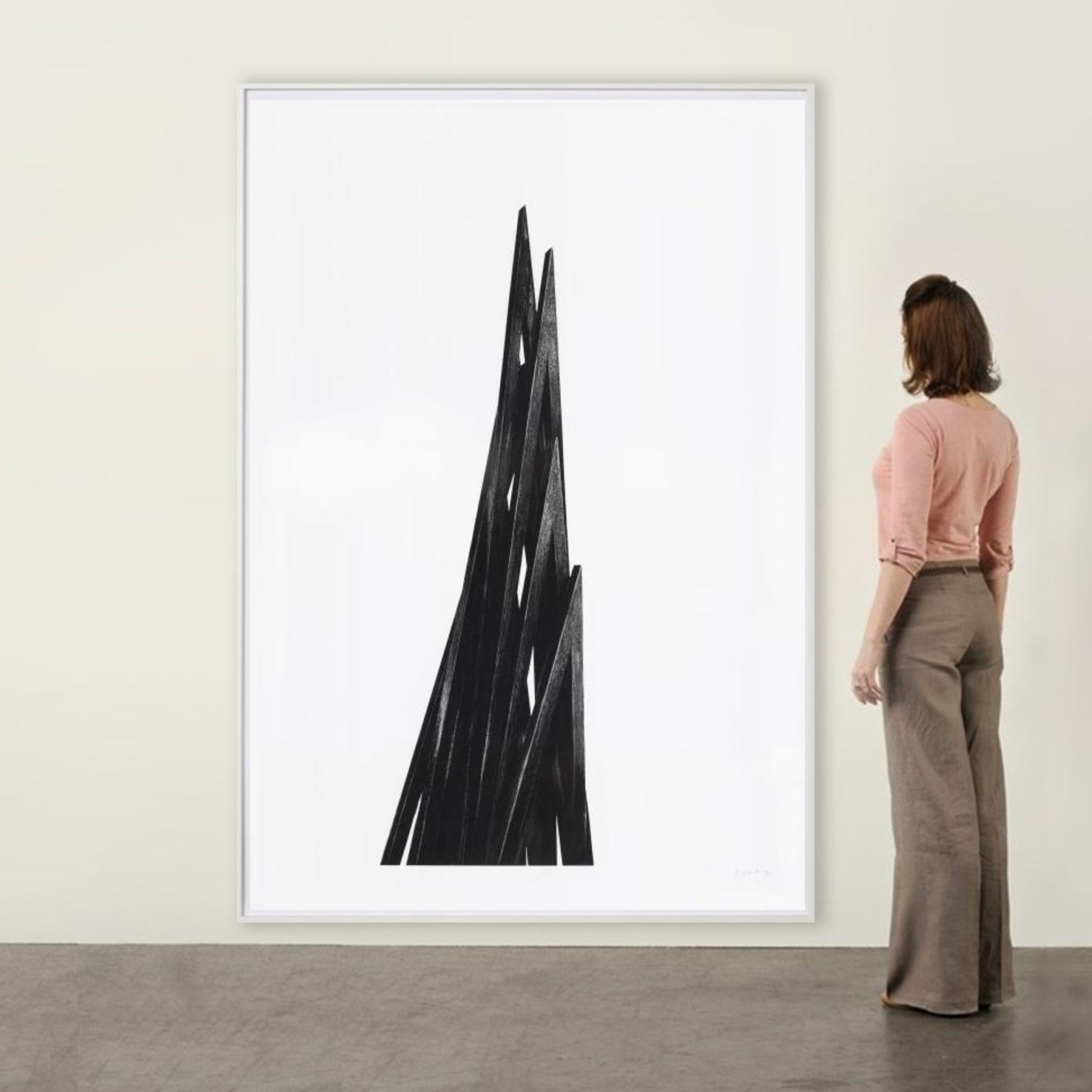 Arcs: Uneven Angles - Contemporary, 21st Century, Etching, Black, White, Edition For Sale 2