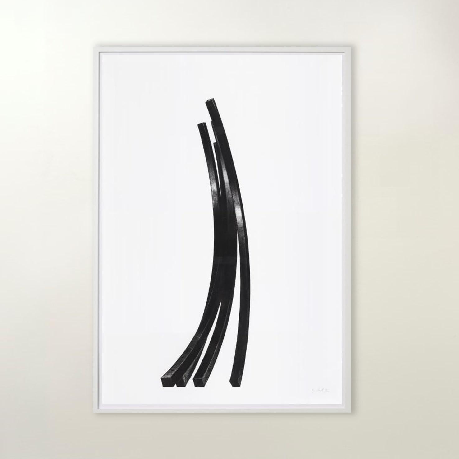 Arcs: Uneven Angles - Contemporary, 21st Century, Etching, Black, White, Edition - Print by Bernar Venet