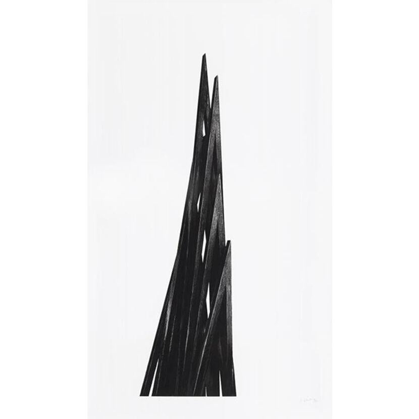 Bernar Venet, Arcs: Uneven Angles
Contemporary, 21st Century, Etching, Black, White, Edition
Etching (Portfolio of 4)
Edition of 50, plus 10 AP
98 x 115 cm (79.7 x 52.7 in.)
Signed and numbered, accompanied by Certificate of Authenticity
In mint