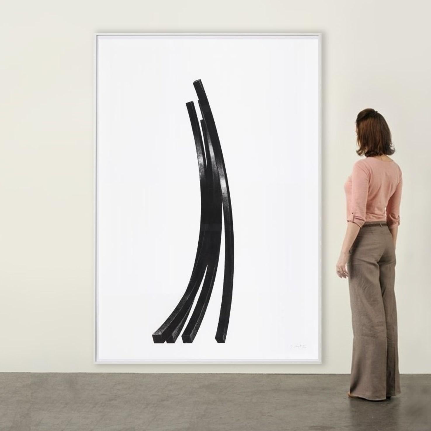 Arcs: Uneven Angles - Contemporary, 21st Century, Etching, Black, White, Edition For Sale 1