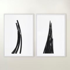 Arcos: Ángulos Desiguales (Carpeta de 2) de Bernar Venet, Grabados, Edición limitada