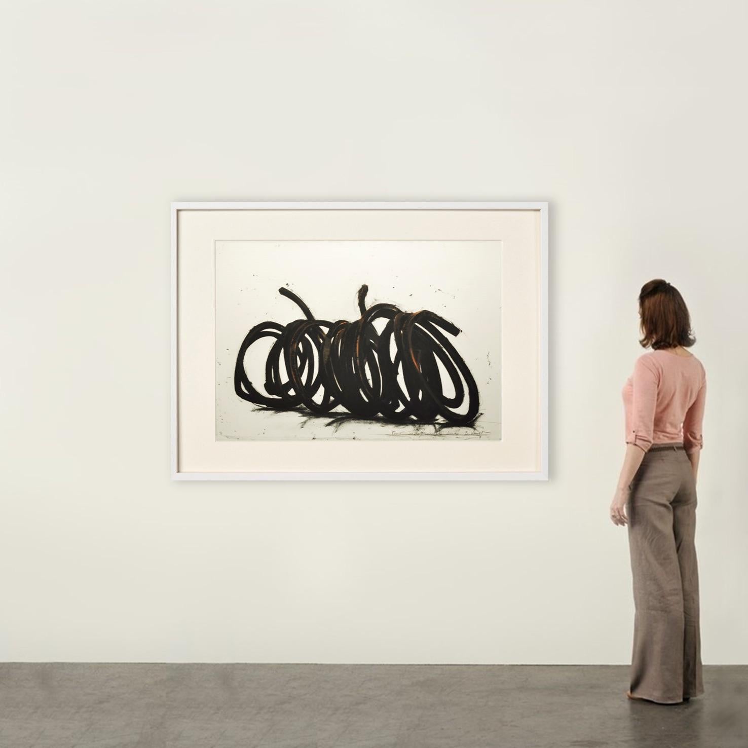 Four Indeterminate Lines - Contemporary, 21st Century, Etching, Black and White For Sale 1