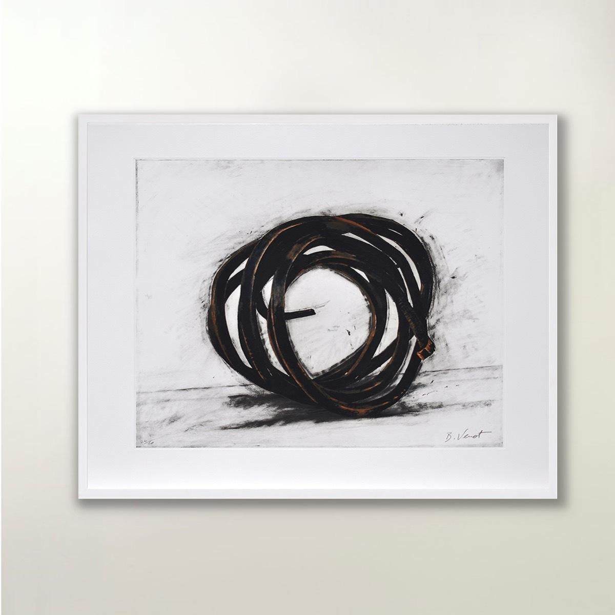 Indeterminate Line - Contemporary, 21st Century, Etching, Black, Limited Edition - Print by Bernar Venet