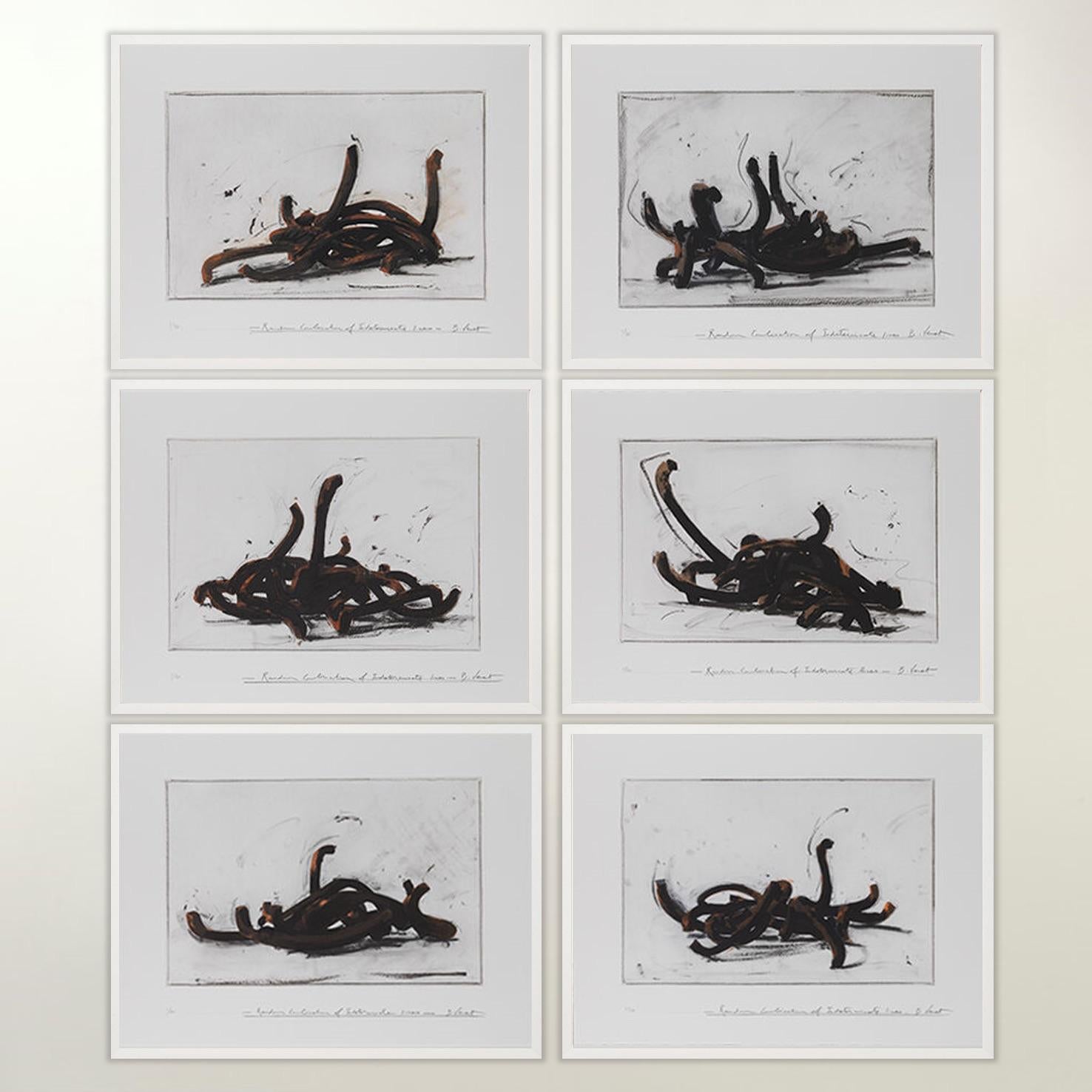 Bernar Venet Figurative Print - Random Combination of Indeterminate Lines - Contemporary, 21st Century, Etching