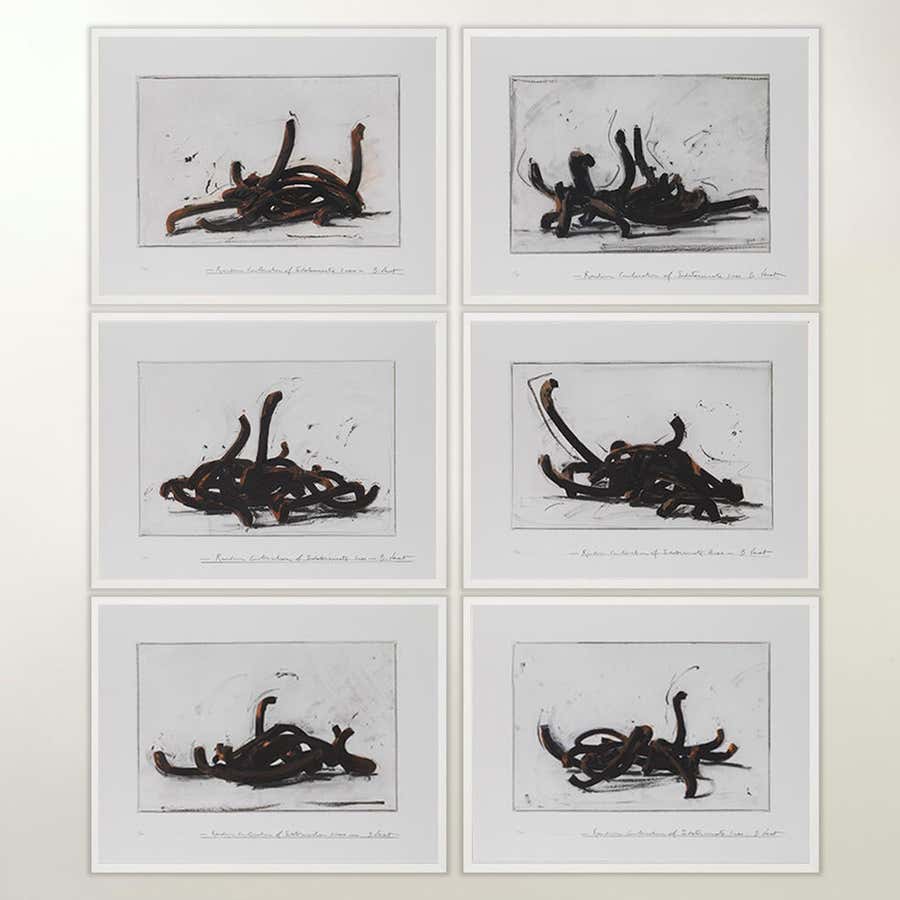 Random Combination of Indeterminate Lines - Contemporary, 21st Century, Etching