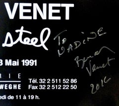 Sit on Steel, European Minimalist poster, Hand Signed & Inscribed to Nadine