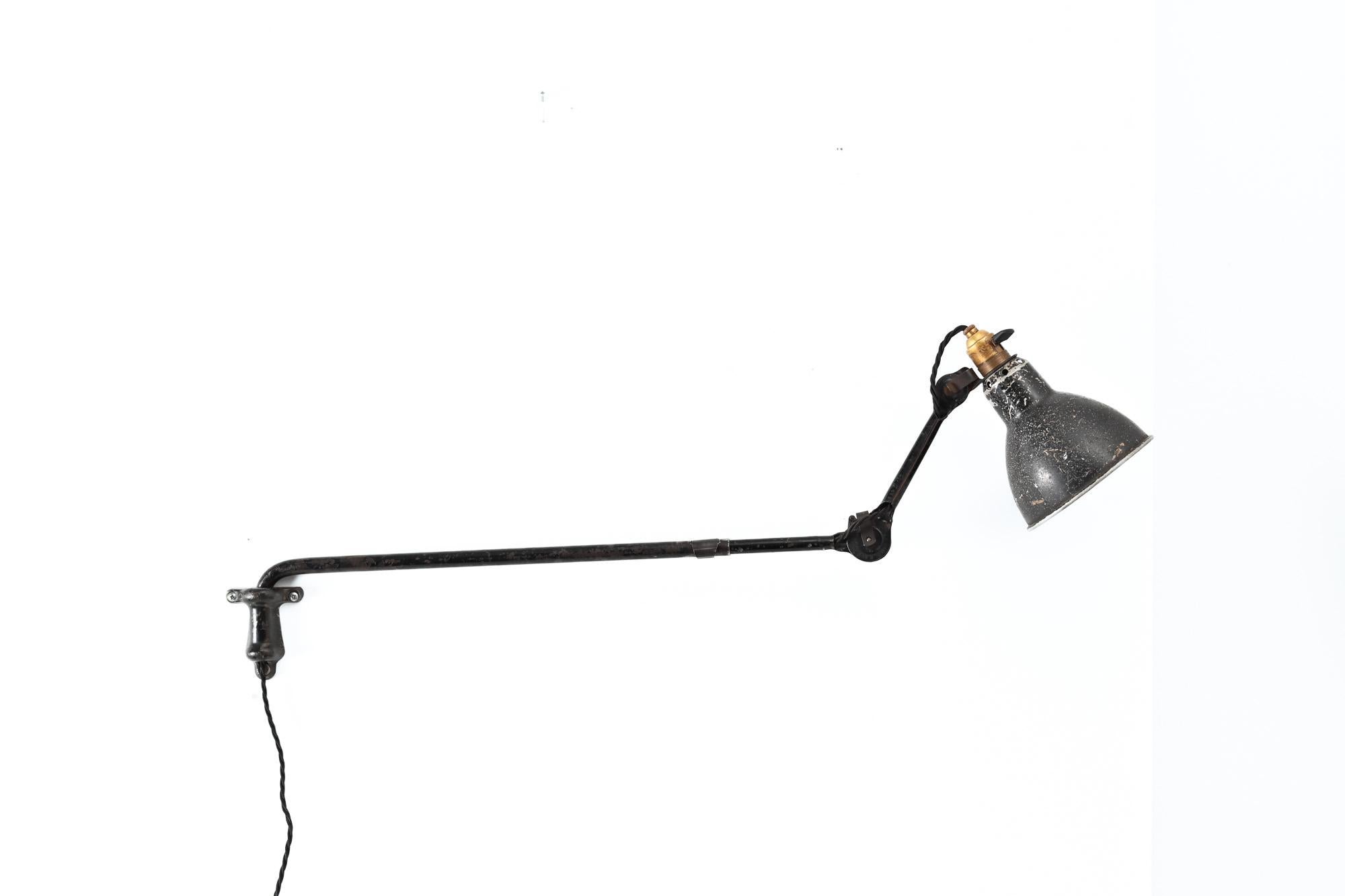 Bernard Albin Gras 203 model adjustable wall lamp For Sale 3