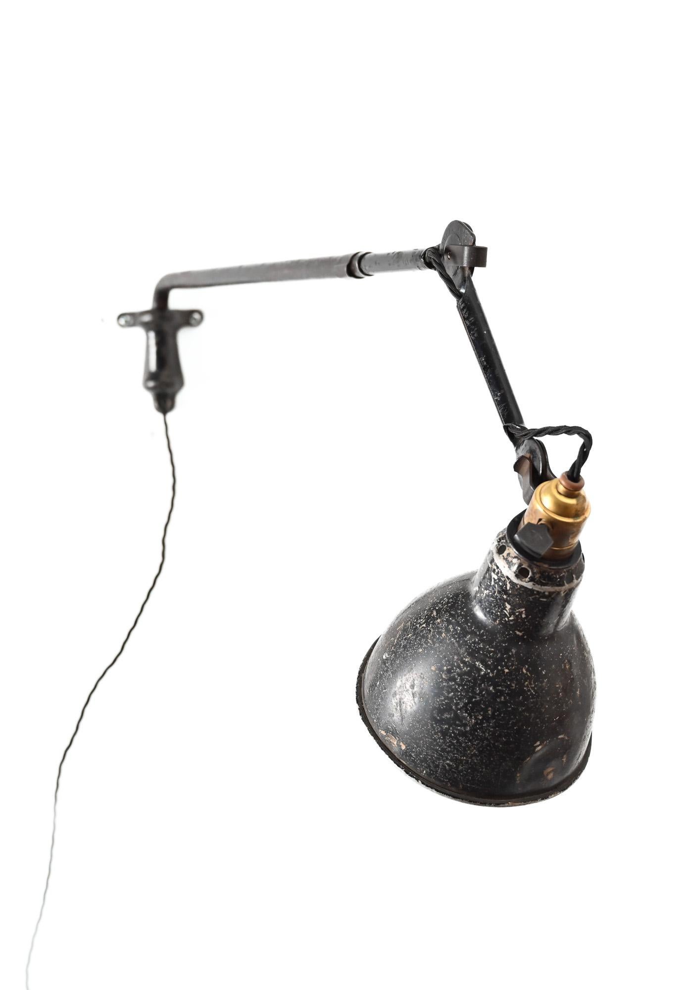Bernard Albin Gras 203 model adjustable wall lamp For Sale 4