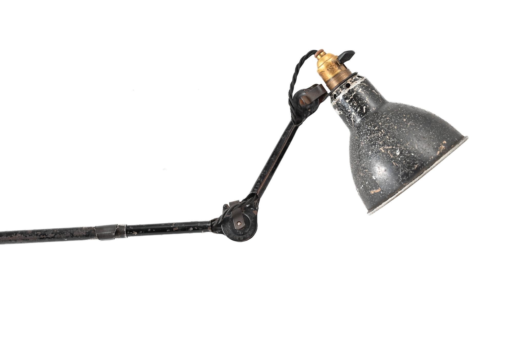 Bernard Albin Gras 203 model adjustable wall lamp For Sale 2