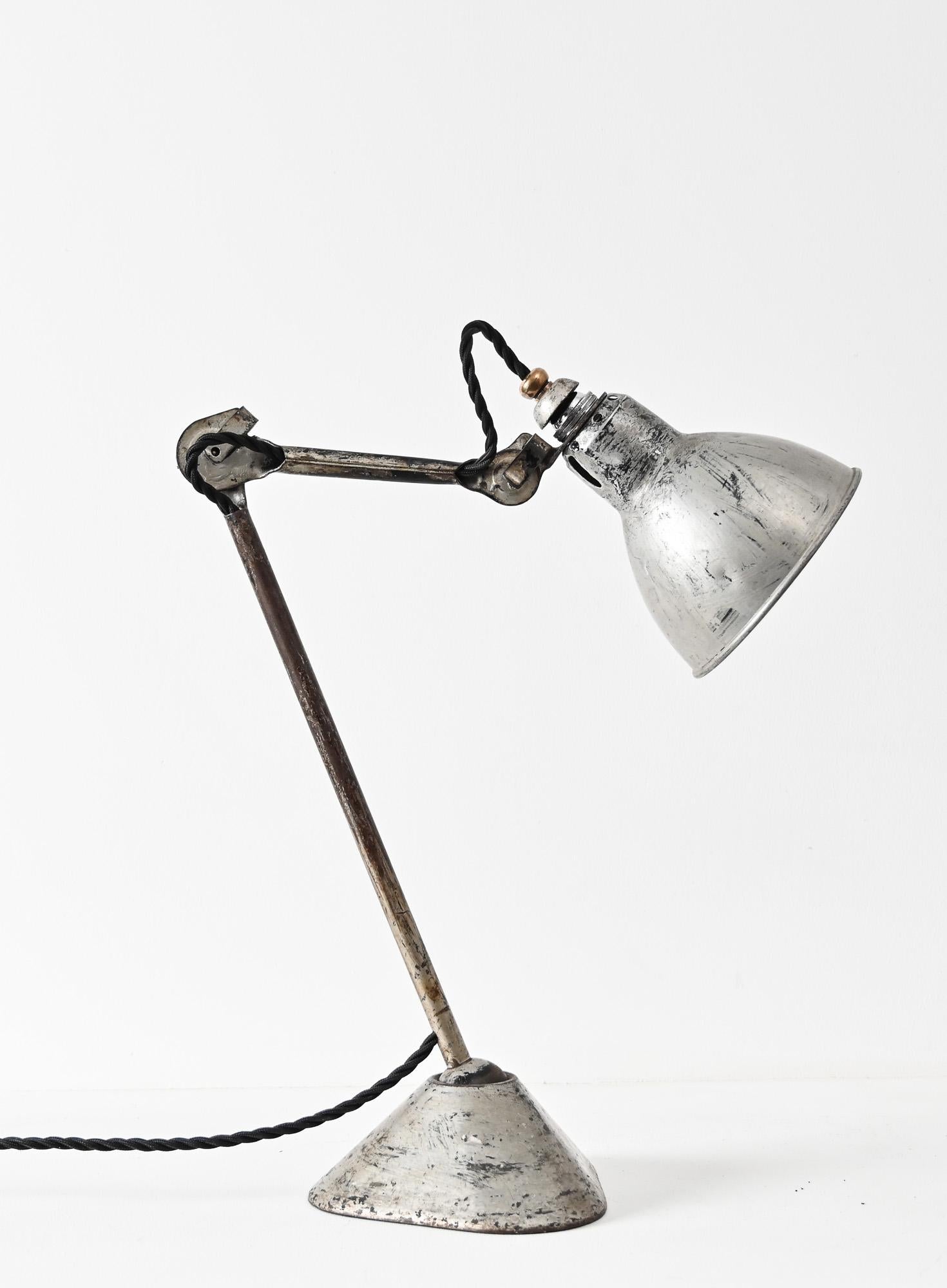 Art Deco Bernard Albin Gras desk lamp model 205 circa 1930 For Sale