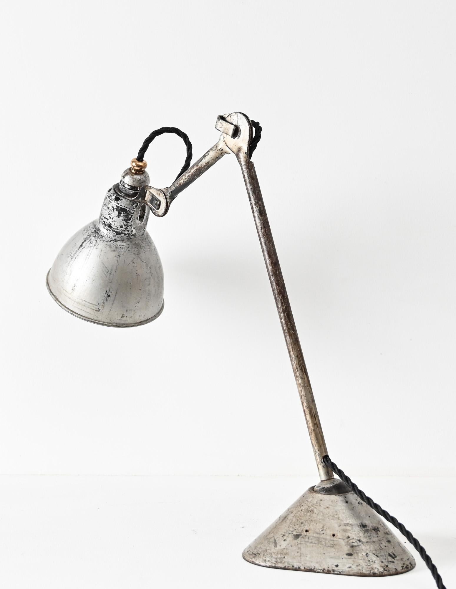 French Bernard Albin Gras desk lamp model 205 circa 1930 For Sale
