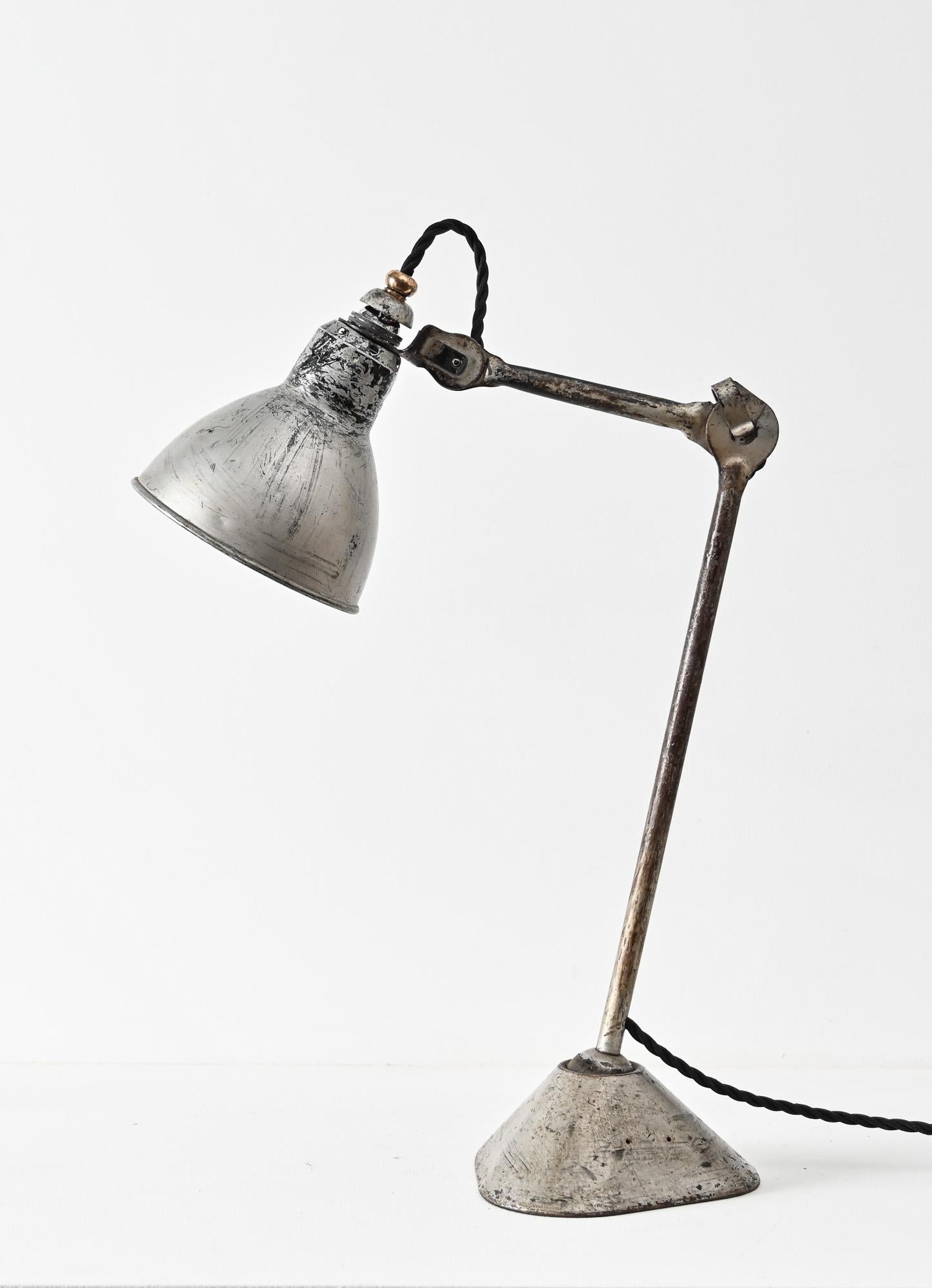 Bernard Albin Gras Schreibtischlampe Modell 205 um 1930 (Mitte des 20. Jahrhunderts) im Angebot