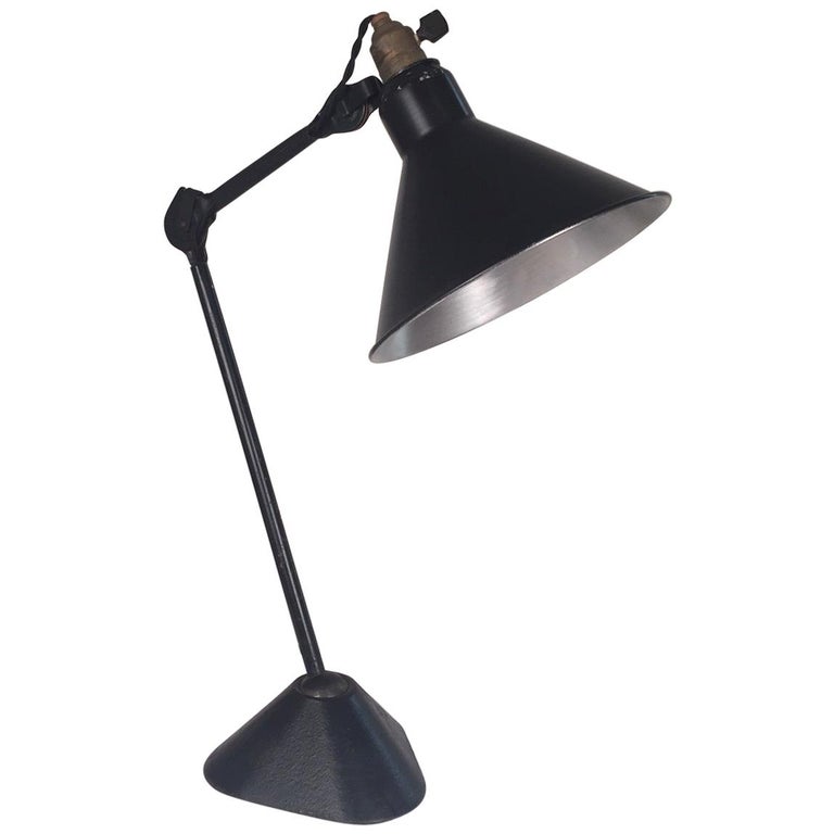 Bernard-Albin Gras Industrial Table Lamp, 1932 For Sale