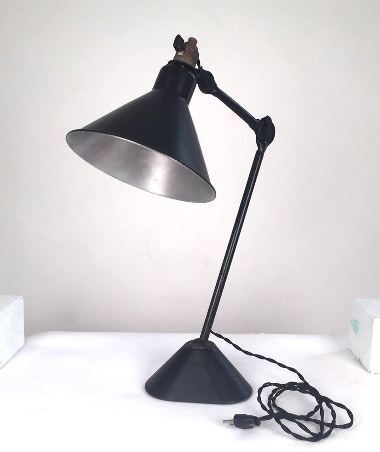 Mid-20th Century Bernard-Albin Gras Industrial Table Lamp, 1932 For Sale