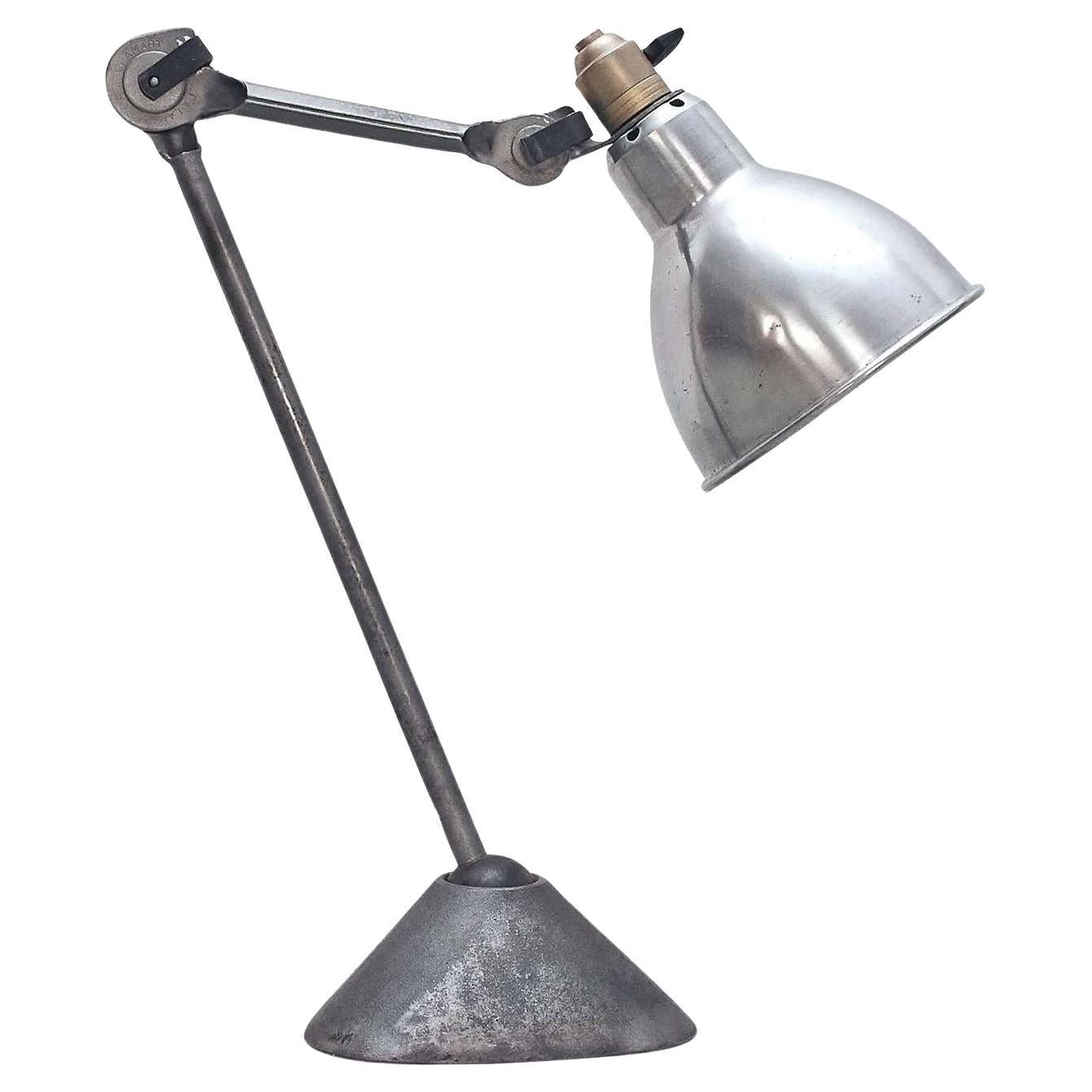 Bernard-Albin Gras Mid-Century Modern Metal Table Lampe Gras, circa 1930