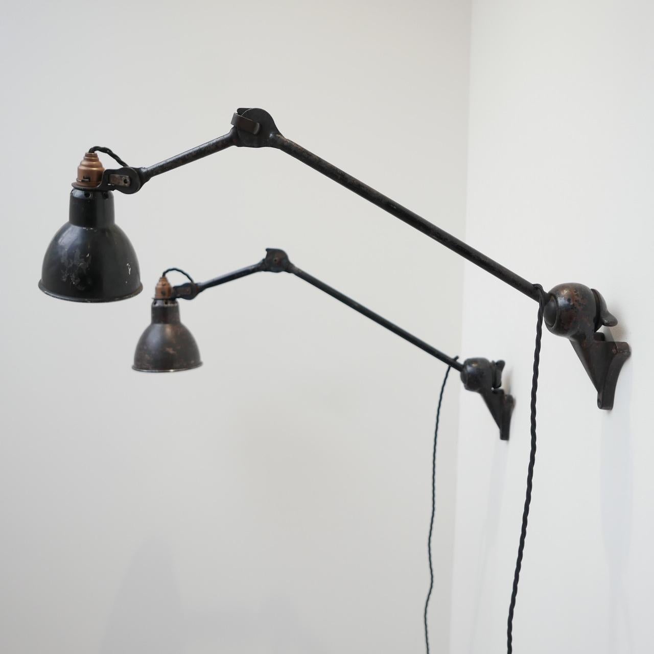 Metal Bernard-Albin Gras Model 202/222 Wall or Desk Light